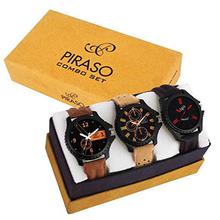 Piraso Combo Set of 3 Watches for Men's & Boys PW3-19