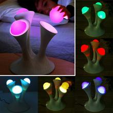 Mushroom Shape LED Colorful Gradient Light, Magic Night Light Innovation Fluorescent Bedside Lamp, AC 100-240V