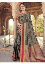 Stylee Lifestyle Black Banarasi Silk Jacquard Saree - 2289