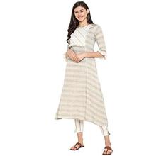 Janasya Women's Multicolor Cotton Printed A-Line Kurta