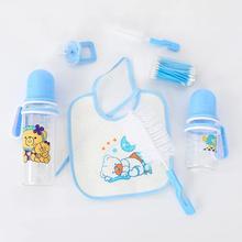 Baby Feeding Bottles, Waterproof Bib, Cotton Ear Bud's & Bottle Brush Gift Set