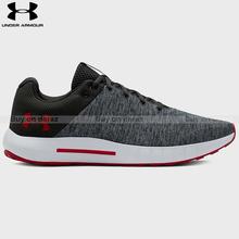 Under Armour Grey Red Micro G Pursuit Twist Running Shoe For Men-3021869-100