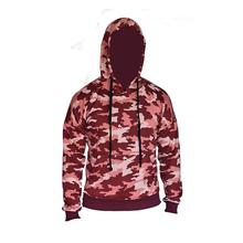 Printed velvet Fur hoodie