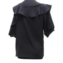 Womens One Side Cut Shoulder Tops - Black