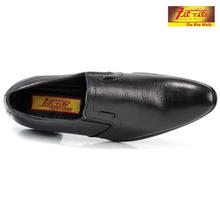 Fitrite Black Leather Pointed Toe Formal Slip-On Shoes For Men (5851)