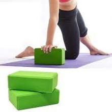 Yoga Block Pair | Yoga Brick | Yoga EVA Foam Block to Support and Deepen Poses, Improve Strength and Aid Balance and Flexibility | ( color May vary)