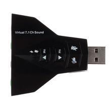 Aafno Pasal Double Sound Card Virtual 7.1 Channel USB 2.0 Audio Adapter
