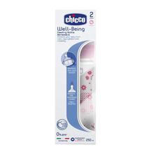 Chicco Pink Well Being Feeding Bottle - 250 ml