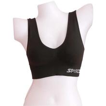 Black Solid Cotton Air Bra For Women