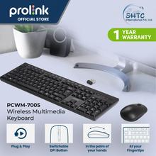 Prolink Wireless Multimedia Desktop Combo Keyboard & Mouse- PCWM7005