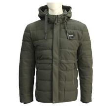 Solid Windproof Puffer Drawstring Jacket For Men