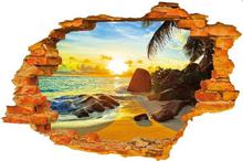 S1 - Through Sunset Decorative Wall Sticker - 92cm*61cm - Yellow