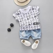 Baby Cartoon Boy Girl Summer Clothes Set 2019 New Cute Short