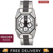 Titan White Dial Chronograph Watch For Men - 1658KM01