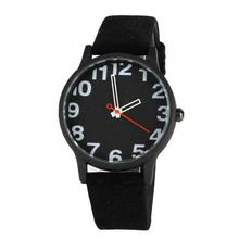 Black Round Dial Synthetic Leather Analog Watch- Unisex