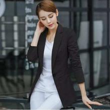 Black Casual Linen Blazer For Women