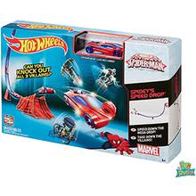 Hot Wheels Marvel Spiderman Spidey's Speed Drop Track Set For Kids - DKT27