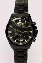 Supa Full Black Metal Strap Round Sport Watch For Men