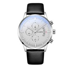 CUENA Fashion Simple Brand Men Watches Leather Strap