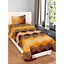 Homefab India Dreams 140 TC Polycotton Double Bedsheet with 2 Pillow Covers - Modern, Maroon