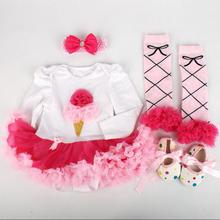 Newborn Baby Girl Clothes Brand Baby 4Pcs Clothing sets Tutu Romper