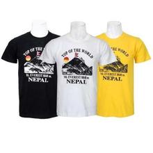 Pack Of 3 Half Sleeve Printed 100% Cotton T-Shirt For Men-Black/White/Yellow