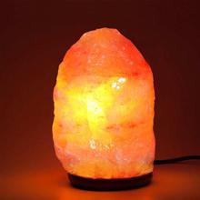 Base Natural Himalayan Rock Salt Lamp 3 -4 kg with Electric Cord Handcrafted with Wooden Base