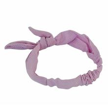 Pink/White Striped Headband For Girls