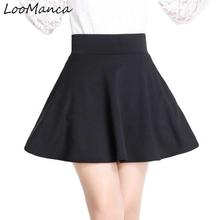 Black Flared Mini Skirt For Women