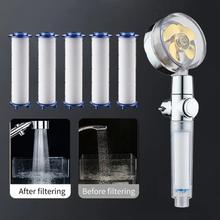 Pressurized Shower Head Interesting Handheld Shower with Visible Rotating Fan 360-degree Rotation Removable Shower Head