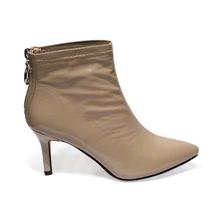 Dark Nude Pointed Ankle Boot For Women