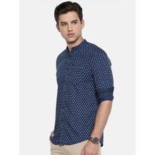 Solly Jeans Co. Men Blue Custom Regular Fit Printed Casual Shirt