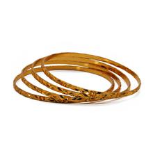 Rough Patch Faux Gold Toned 4 Bangles