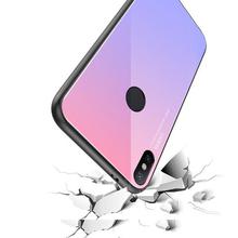 Gradient Aurora redmi note 6 Pro Tempered Glass Case For