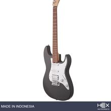 Hex E100 S/SG Slate Gray Stratocaster Electric Guitar with Deluxe Bag
