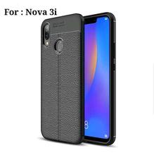 Huawei Nova 3i Auto Focus Soft Rubber Leather Finish Back Cover Case