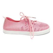 Pink Laser Cut Designed Sneaker Shoes For Women
