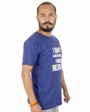 Lugaz Men's Blue Printed Tshirt