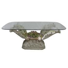 Antique Glass Tea/Coffee Table, 17"