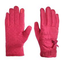 Wind Stopper Touch Screen Gloves For Ladies - Red