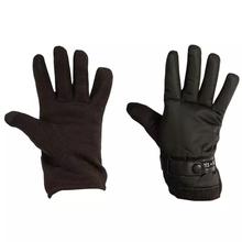 Inner Fur Front Buttoned Rubber Grip Hand Gloves For Men