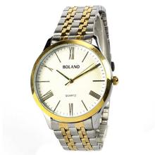 Bolano B80265G Analog White Dial Watch For Men- Silver Gold