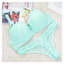 2019 Women Lace Push Up Bra Set Female Brassiere Lace Sexy