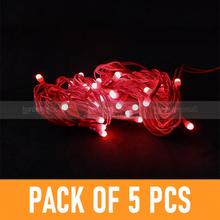 Combo of 5Pcs 10Mtr Tihar Light- Red