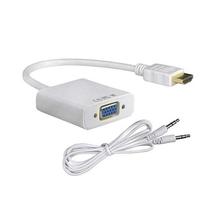 HDMI To VGA Adapter With Audio (White)