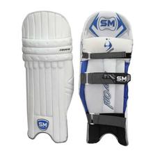 Sm Fanatic White Cricket Batting Leg Guard -White