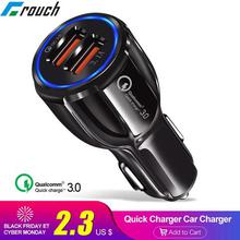 Crouch Quick Charge 3.0 Charger QC 3.0 5V 9V 12V Dual USB Car Charge Fast Charger Mobile Phone Travel Adapter Car-charge