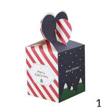 Merry Christmas Stripe Gift Box Cookie Chocolate Food Paper Boxes Xmas