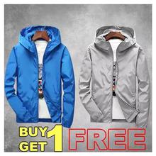 Hifashion- Buy 1 Get 1 Free Lightweight Unisex Windproof Jacket For Summer (Blue,Gray)