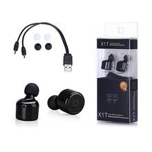 X1T Mini Invisible Truly Wireless Bluetooth V4.2 Stereo Surround Sound Earphones With Microphone For iPhone, Samsung, Android, IOS (Black)